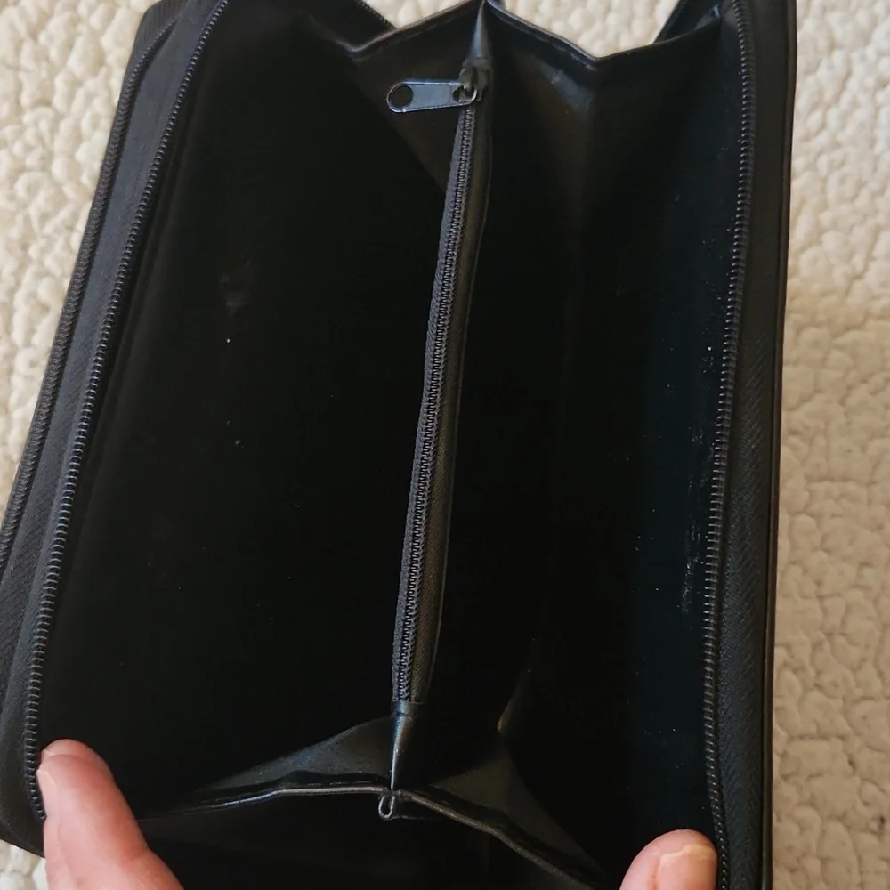 Vintage 90's Philippe Amiel Phone Wallet Organizer Retro Faux Leather